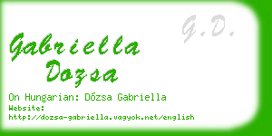 gabriella dozsa business card